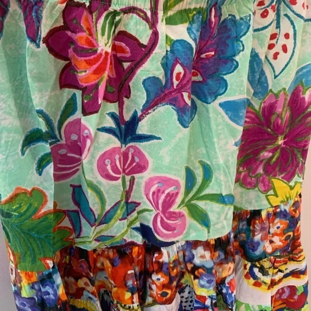 Jams World Floral Flounce Tiered Skirt S - Picture 4 of 7